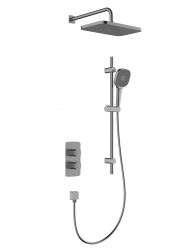 KFA - Malaga sprchový set, termostatický, podtynkový s posuvným držákem, PVD gun metal (5759-301-61)