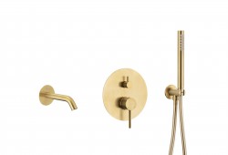KFA - MOZA podomítková vanová baterie, broušené zlato (5039-401-31)