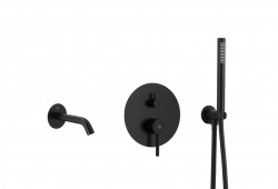 KFA - MOZA podomítková vanová baterie, černá (5039-401-81)