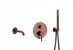 KFA - Moza set vanový podomítkový s baterií 3 funkční, broušené růžové zlato (5039-401-34)