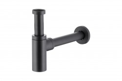 KFA - ROUND umyvadlový sifon, černá (600-003-81)