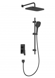 KFA - Sada sprchová Malaga, podomítková s posuvným drážkovým ramenem, černá (4529-301-81)