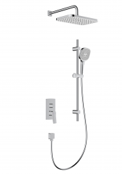 KFA - Sada sprchová Malaga, podomítková s posuvným drážkovým ramenem, chrom (4529-301-00)