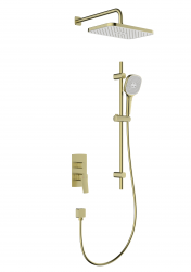 KFA - Sada sprchová Malaga, podomítková s posuvným drážkovým ramenem, PVD broušené zlato (4529-301-31)