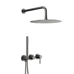 KFA - Sada sprchy Moza, podomítková s baterií 3-otvorovou, 2 funkční, PVD gunmetal šedá (5039-511-61)