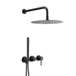 KFA - Sada sprchy, podomítková Moza s baterií 3-otvorovou, 2 funkční, černá (5039-511-81)
