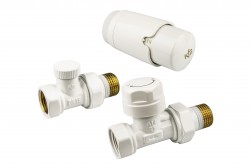 KFA - Sada termostatická radiátorová, jednoduchá Komfort Pro, bílá (757-030-44-BL)