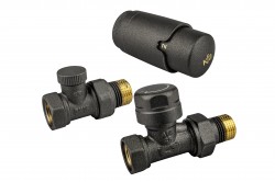 KFA - Sada termostatická radiátorová, jednoduchá Komfort Pro, grafitová (757-030-61-BL)