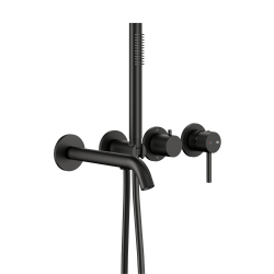 KFA - Set vanový, podomítkový Moza s baterií 3-otvorovou, 2 funkční, černá (5039-411-81)