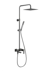 KFA - Sprchový sloup Logon s baterií sprchovou a vanovým výtokem, PVD gunmetal šedá (5136-925-61)
