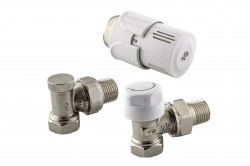 KFA - Termostatická sada pro radiátor, rohová, bílá, DN15 (1/2