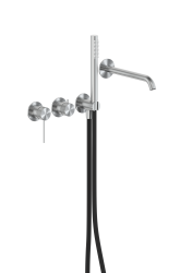 KFA - Vanový set Moza 316L, podomítkový s 3otvorovou, 2funkční baterií, nerezová ocel (5049-410-22)