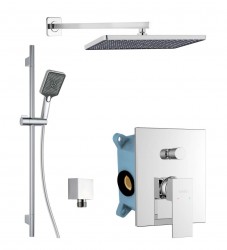 Kielle - Arkas I Sprchový set s baterií pod omítku, pro 2 spotřebiče, s příslušenstvím a tělesem, chrom (20611SP10)