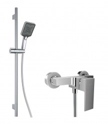 Kielle - Arkas I Sprchový set s baterií, tyčí, hadicí a sprchovou hlavicí, chrom (10211SN10)