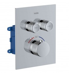 Kielle - Arkas I Termostatická baterie pod omítku, včetně tělesa, pro 2 spotřebiče, chrom (10611200)