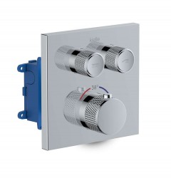 Kielle - Arkas I Termostatická baterie pod omítku, včetně tělesa, pro 2 spotřebiče, chrom (10611210)