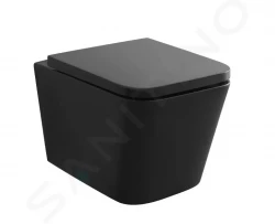 Kielle - Arkas I Závěsné WC se sedátkem SoftClose, Rimless, matná černá (30111040)