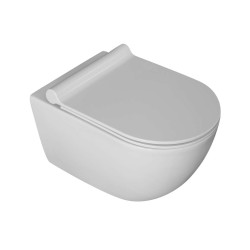 Kielle - Gaia Závěsné WC se sedátkem SoftClose, Rimless, bílá (30115000)