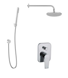Kielle - Harmonia Sprchový set s baterií pod omítku, pro 2 spotřebiče, s příslušenstvím EcoSpare a tělesem, chrom (20623SP100)