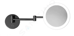 Kielle - Idolio Kosmetické nástěnné zrcátko s LED osvětlením, matná černá (50324024)