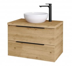 Kielle - Idolio Skříňka včetně desky pod umyvadlo 80x54x50 cm, s výřezem, karamel (50024801)