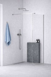 Kielle - Meara Sprchová stěna Walk-In 110x200 cm, chrom/čiré sklo (20726WI1100)