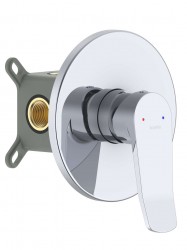 Kielle - Nefia Baterie pod omítku pro 1 spotřebič, s tělesem, chrom (10227200)