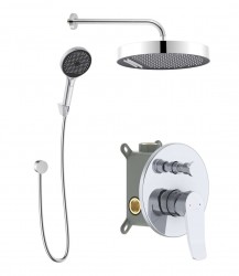 Kielle - Nefia Baterie pod omítku pro 2 spotřebiče, s příslušenstvím a s tělesem, chrom (20627SP20)