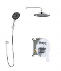 Kielle - Nefia Baterie pod omítku pro 2 spotřebiče, s příslušenstvím a s tělesem, chrom (20627SP20)