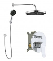 Kielle - Nefia Baterie pod omítku pro 2 spotřebiče, s příslušenstvím a s tělesem, chrom (20627SP30)