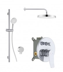 Kielle - Nefia Baterie pod omítku pro 2 spotřebiče, s příslušenstvím a s tělesem, chrom (20627SP40)