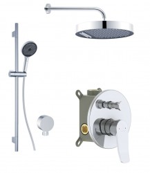 Kielle - Nefia Baterie pod omítku pro 2 spotřebiče, s příslušenstvím a s tělesem, chrom (20627SP50)