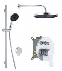 Kielle - Nefia Baterie pod omítku pro 2 spotřebiče, s příslušenstvím a s tělesem, chrom (20627SP60)