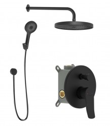 Kielle - Nefia Baterie pod omítku pro 2 spotřebiče, s příslušenstvím a s tělesem, matná černá (20627SP34)