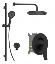 Kielle - Nefia Baterie pod omítku pro 2 spotřebiče, s příslušenstvím a s tělesem, matná černá (20627SP64)