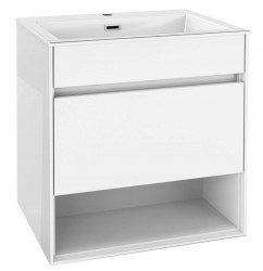 Kielle - Nefia Skříňka s umyvadlem 60 cm, lesklá bílá (50027S610)