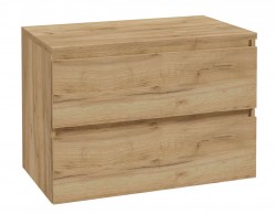 Kielle - Nefia Skříňka včetně desky pod umyvadlo 80x55x46 cm, zlatý dub (50027S811)