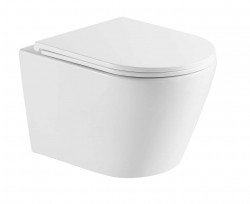Kielle - Nefia Závěsné WC se sedátkem Softclose, Vortex Rimless+, bílá (30127010-SET1)