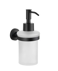 Kielle - Oudee Dávkovač mýdla s držákem, matné sklo/matná černá (40102034)