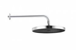 Kielle - Oudee Hlavová sprcha 260, 1 proud, sprchové rameno 35 cm, chrom/černá (20102SE0)