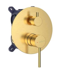 Kielle - Oudee I Baterie pod omítku pro 2 spotřebiče, s tělesem, brushed gold (10333206)