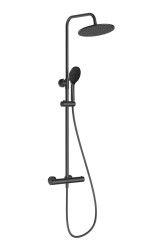 Kielle - Oudee I Sprchový set s termostatem, 25 cm, 3 proudy, gun grey (20633007E)
