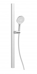 Kielle - Oudee Set sprchové hlavice, tyče a hadice, chrom/bílá (20402SE10)