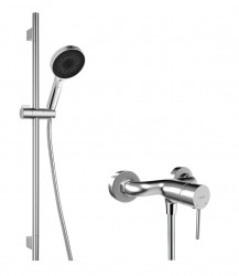Kielle - Oudee Sprchový set s baterií, tyčí, hadicí a sprchovou hlavicí, chrom (10202SN10)