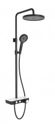 Kielle - Oudee Sprchový set s termostatem 26 cm, 3 proudy, černá/bílá (20602004)
