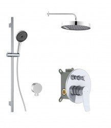 Kielle - Oudee Termostatická baterie pod omítku, pro 2 spotřebiče, s příslušenstvím a tělesem, chrom (20627SPT20)