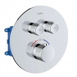 Kielle - Oudee Termostatická baterie pod omítku, včetně tělesa, pro 2 spotřebiče, chrom (10602200)