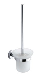 Kielle - Oudee WC štětka nástěnná s držákem, matné sklo/chrom (40502030)