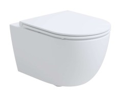 Kielle - Oudee Závěsné WC se sedátkem SoftClose, Vortex Rimless+, bílá (30102006)