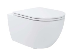 Kielle - Oudee Závěsné WC se sedátkem Softclose, Vortex Rimless+, bílá (30102020-SET1)